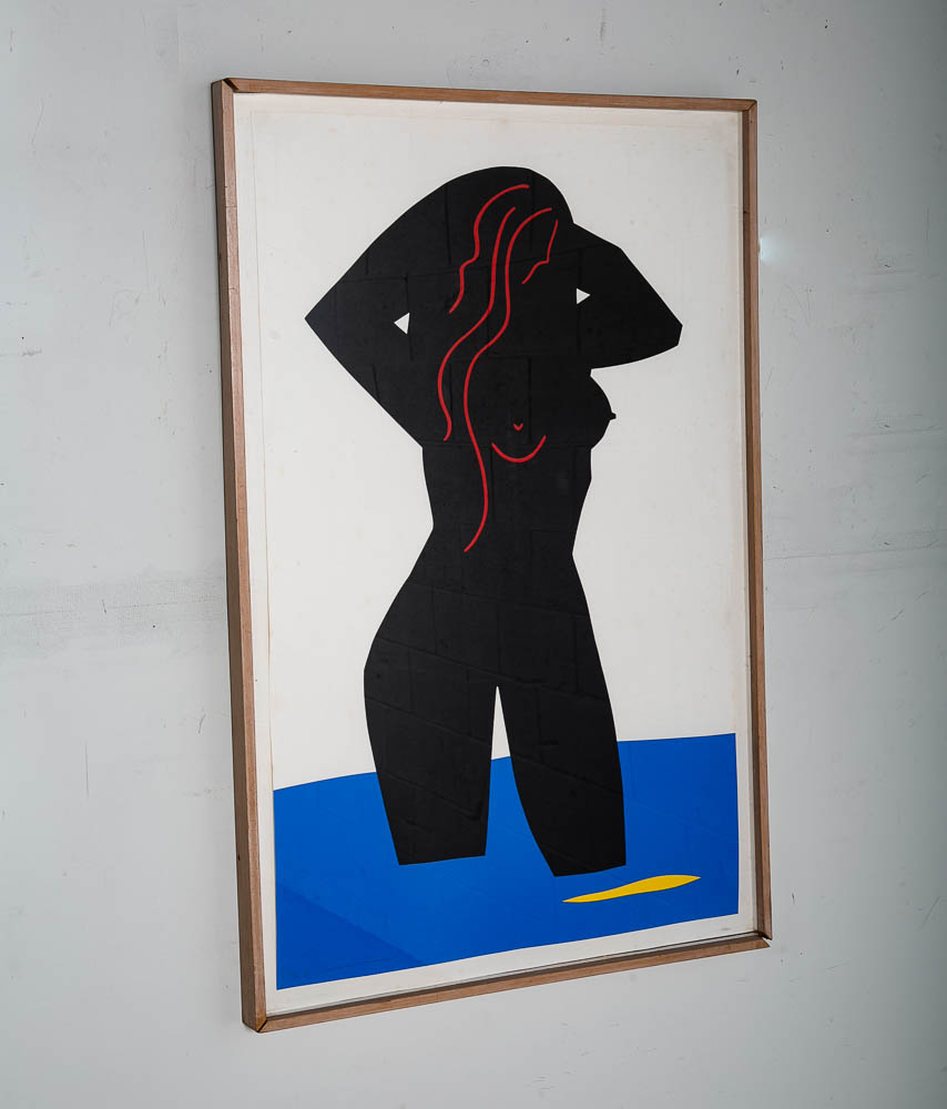 Mid Century Post Modern Nude Print Woman Female Vintage Art Signed Abstract - Image 8