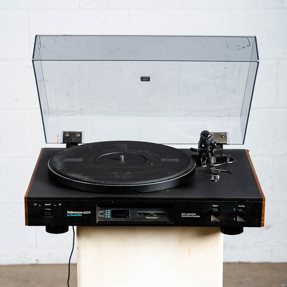 Vintage Record Player Quadraflex Reference 620T Turntable Semi Auto AT AS IS - Image 11