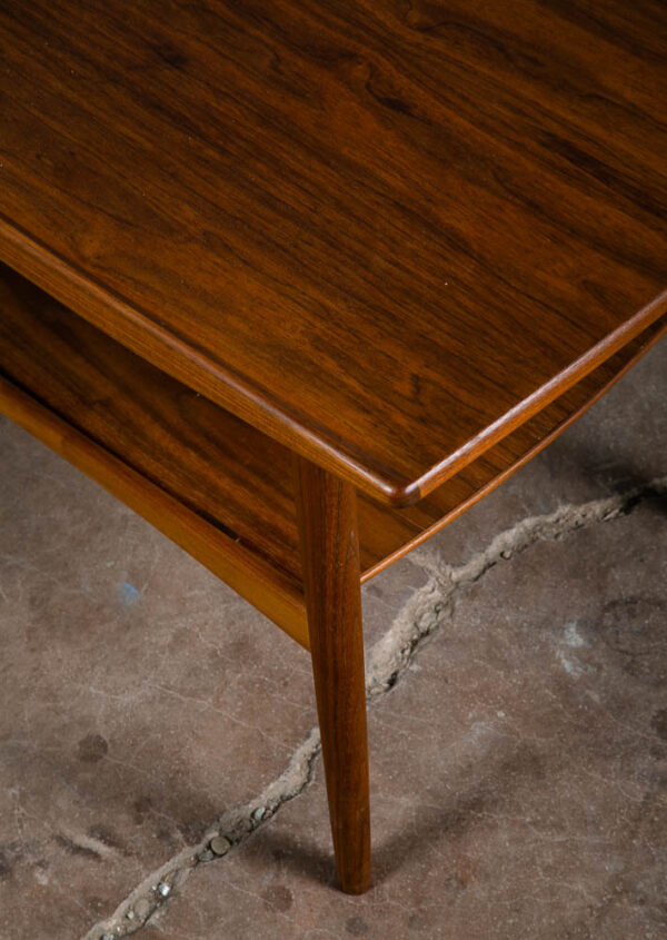 Mid Century Danish Modern Side Table End Moreddi Solid Teak Rectangle Shelf Mcm - Image 6