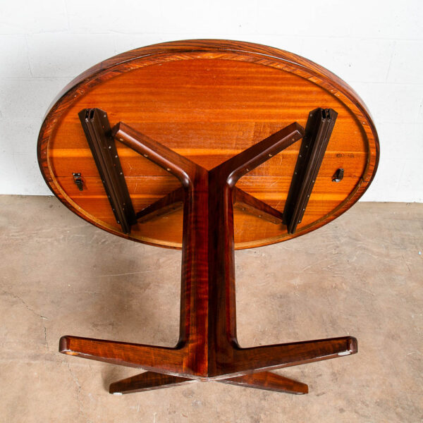 Mid Century Danish Modern Dining Table Oval Rosewood Extension x2 Vejle Stole NM - Image 6