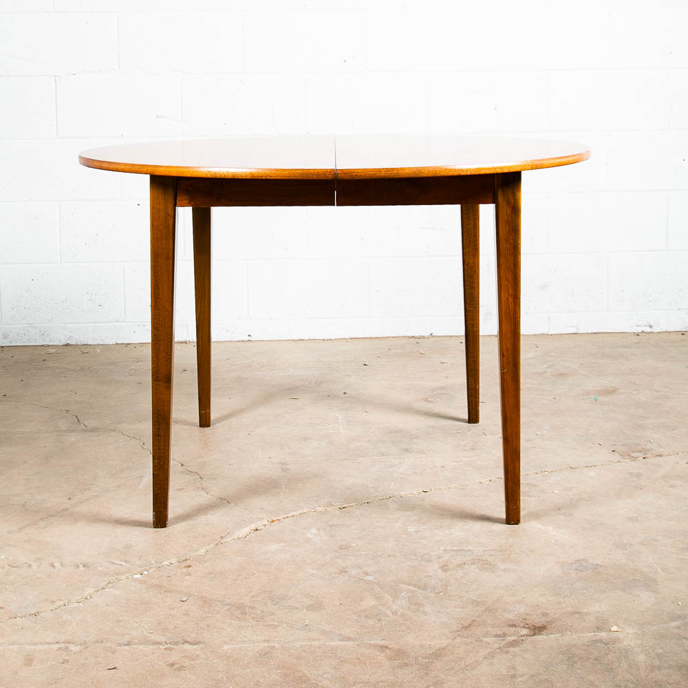 Mid Century Danish Modern Dining Table Teak Round 43" D Sweden Nordsjo Mobler M - Image 2