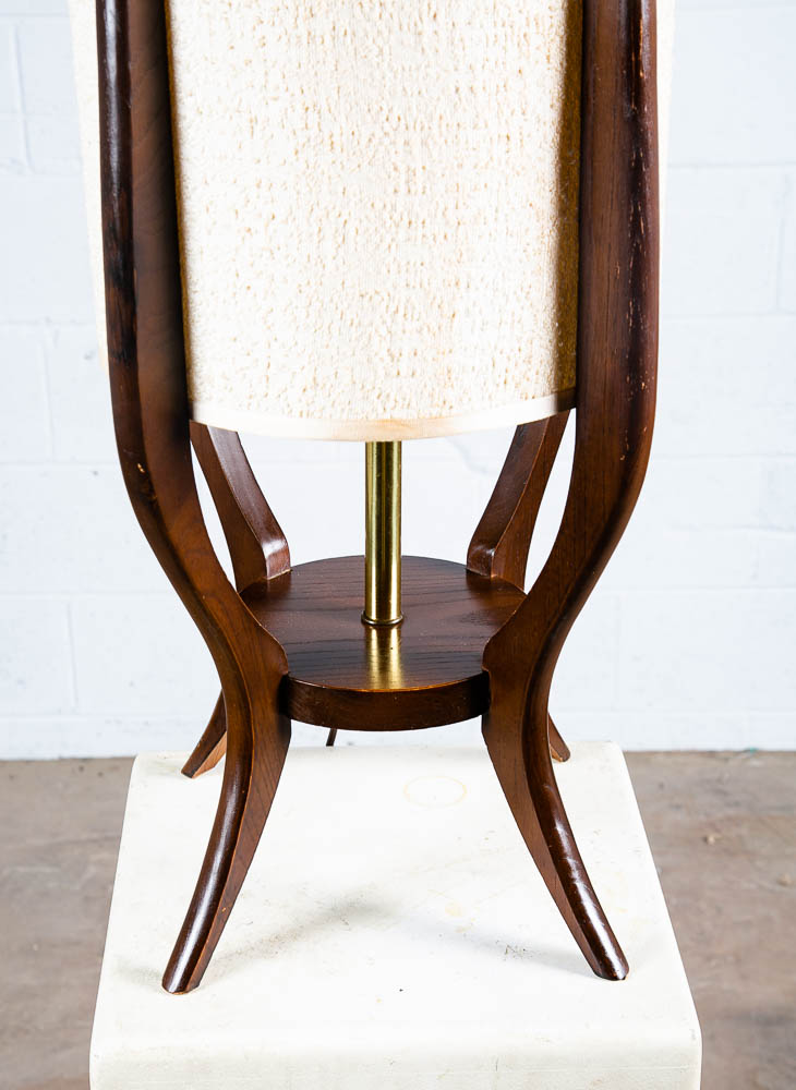 Mid Century Modern Table lamp Wood Brass Modeline Adrian Pearsall Light Lighting - Image 5