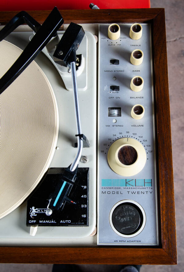 Mid Century Modern Record Player Turntable KLH Model 20 Speakers Hifi Home Audio - Image 3