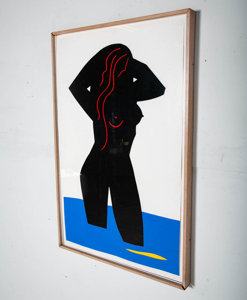 Mid Century Post Modern Nude Print Woman Female Vintage Art Signed Abstract - Image 10