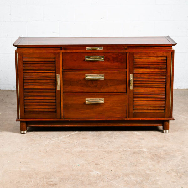 Mid Century Modern Dresser Credenza Server Willits Solid Cherry Wood Low Large M - Image 2