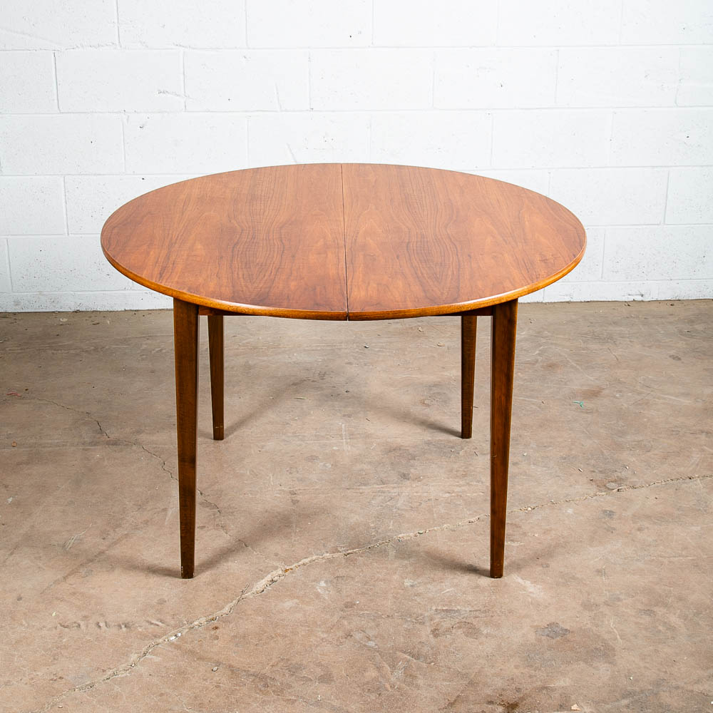 Mid Century Danish Modern Dining Table Teak Round 43" D Sweden Nordsjo Mobler M - Image 4