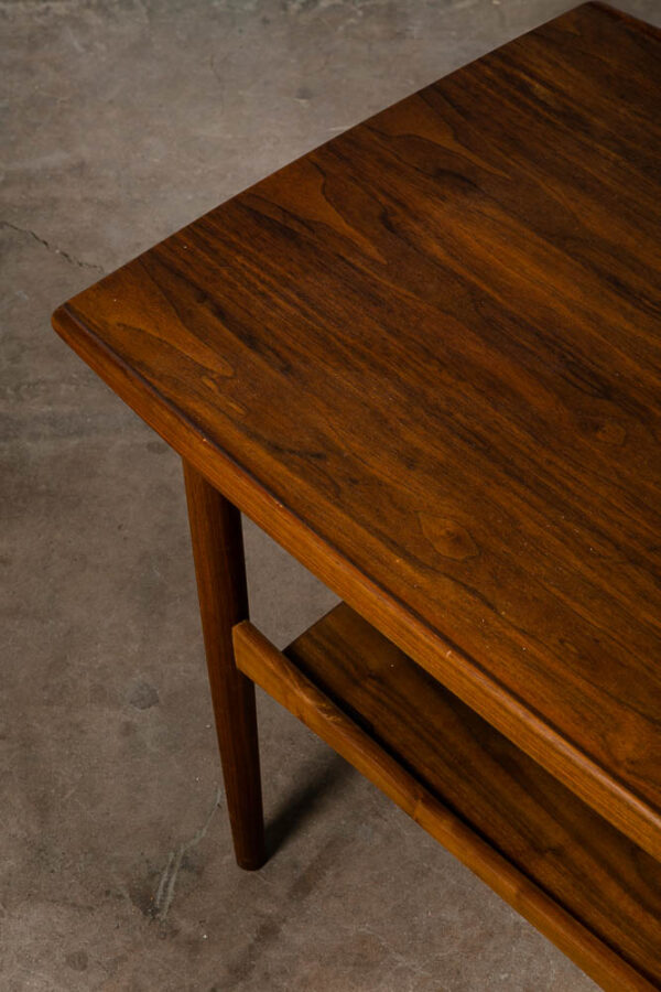 Mid Century Danish Modern Side Table End Moreddi Solid Teak Rectangle Shelf Mcm - Image 8