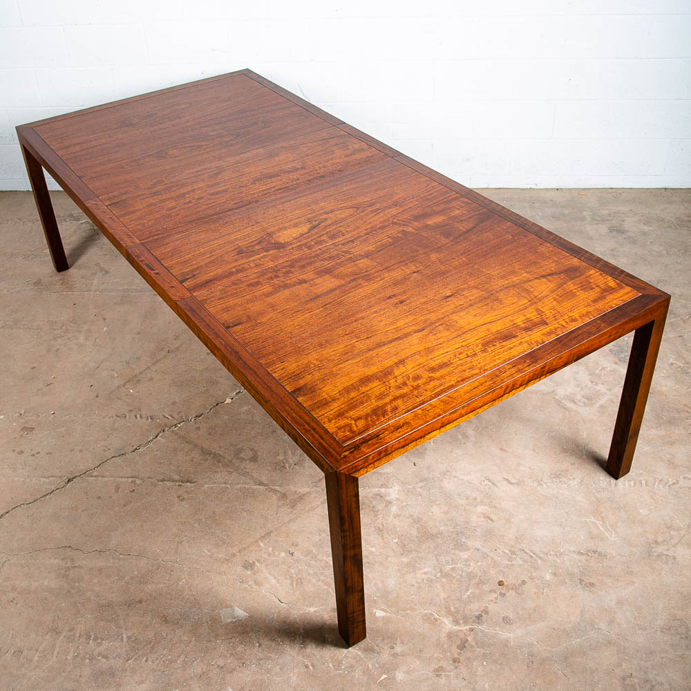 Mid Century Modern Dining Table Ironwood Extension leaf x2 Rectangular