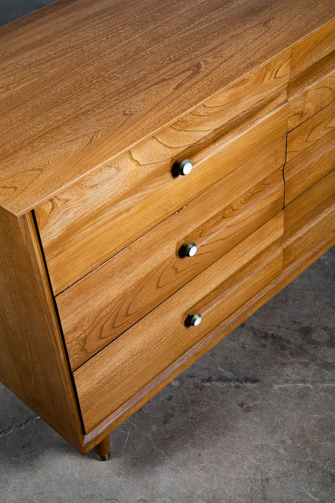 Mid Century Modern Credenza Dresser Solid Wood 6 Drawers LA Period Furniture Mcm - Image 8