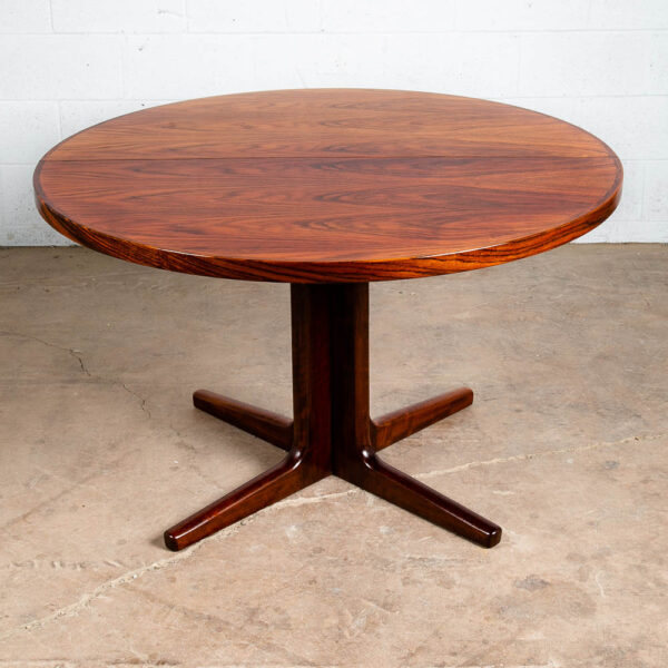 Mid Century Danish Modern Dining Table Oval Rosewood Extension x2 Vejle Stole NM - Image 4
