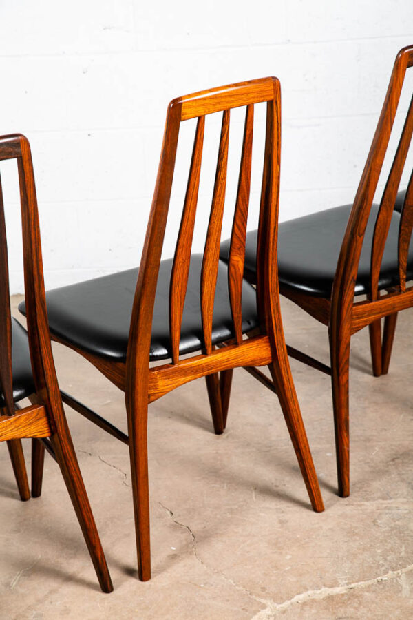 Mid Century Danish Modern Dining Chairs Set 8 Kofoed Eva Armchairs Rosewood Mcm - Image 7