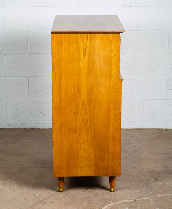 Mid Century Modern Highboy Dresser Solid Wood 5 Drawers LA Period Furniture Mcm - Image 5