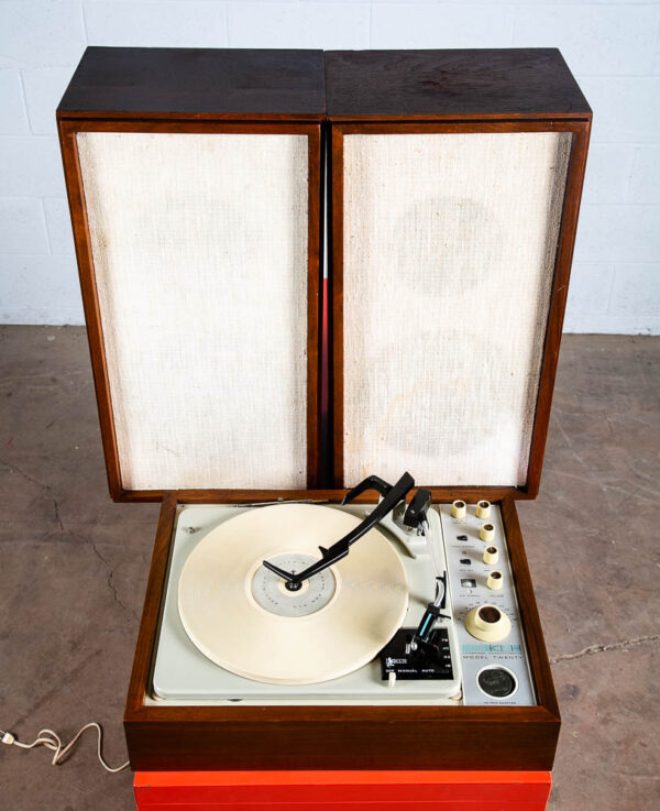 Mid Century Modern Record Player Turntable KLH Model 20 Speakers Hifi Home Audio