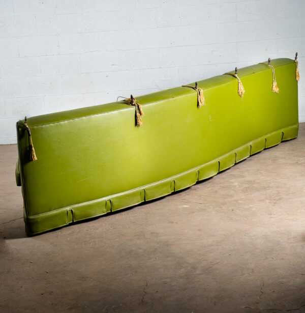 Mid Century Modern Curved Sofa Couch Custom Curved Daybed Avocado Green L Mcm - Image 5