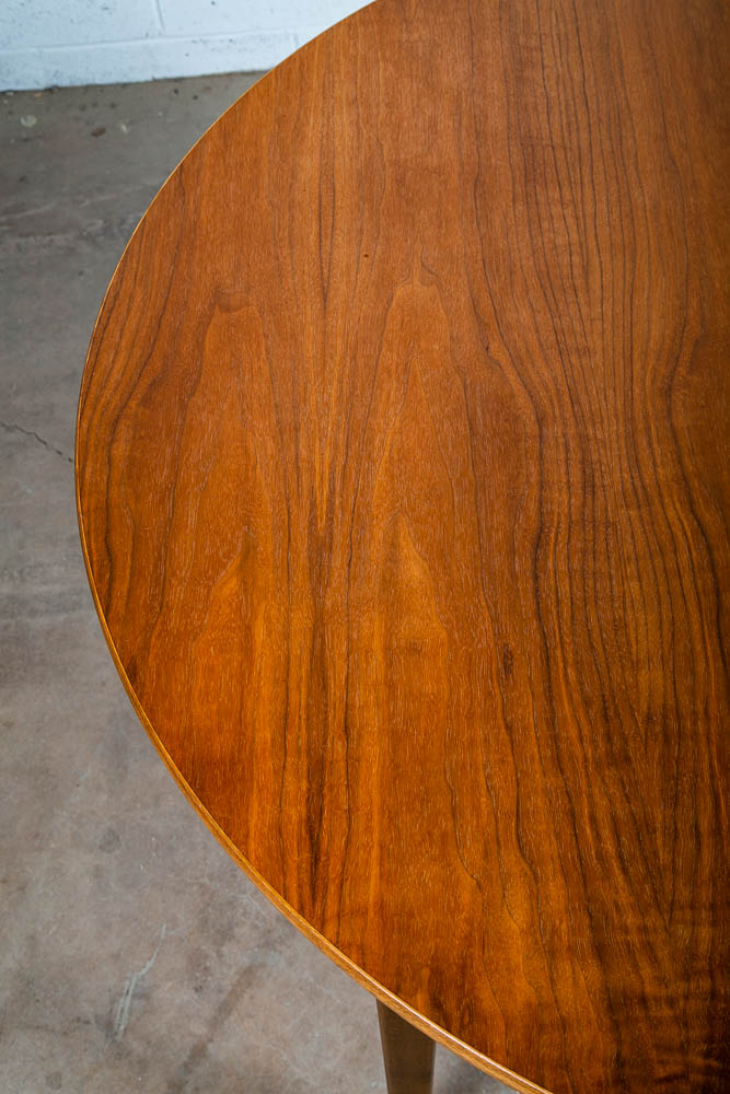 Mid Century Danish Modern Dining Table Teak Round 43" D Sweden Nordsjo Mobler M - Image 5