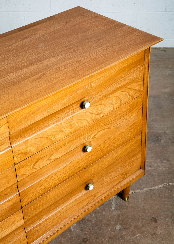 Mid Century Modern Credenza Dresser Solid Wood 6 Drawers LA Period Furniture Mcm - Image 7