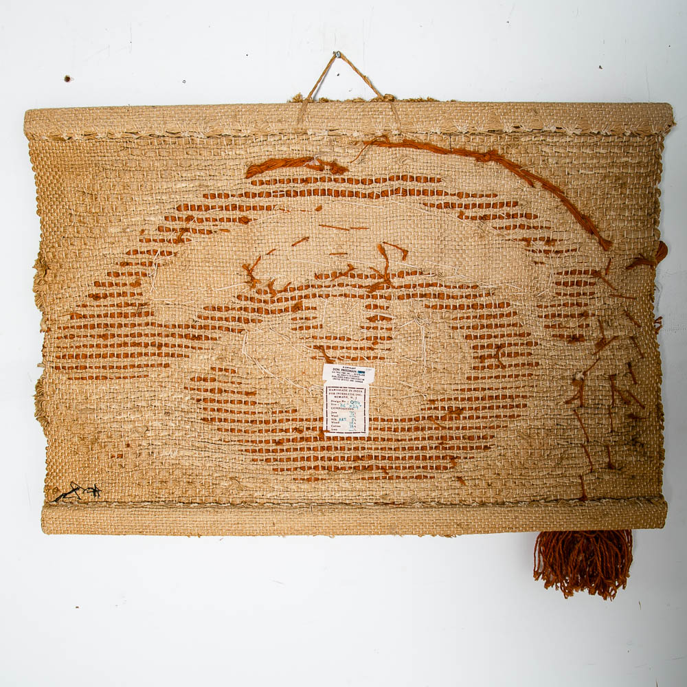 Mid Century Modern Tapestry Wall Hanging Abstract Don Freedman Original Art 1980 - Image 5