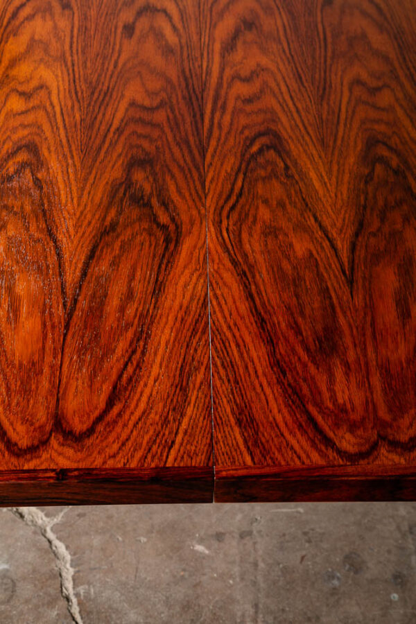 Mid Century Danish Modern Dining Table Oval Rosewood Extension x2 Vejle Stole NM - Image 7
