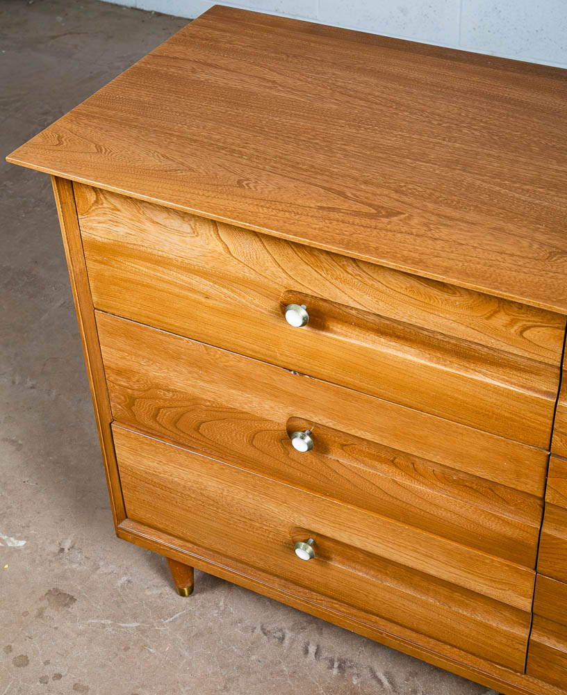 Mid Century Modern Credenza Dresser Solid Wood 6 Drawers LA Period Furniture Mcm - Image 6