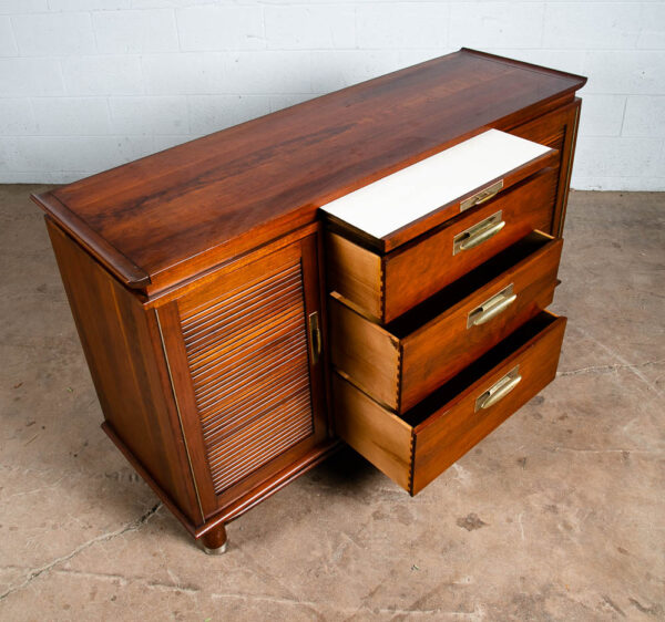 Mid Century Modern Dresser Credenza Server Willits Solid Cherry Wood Low Large M - Image 9