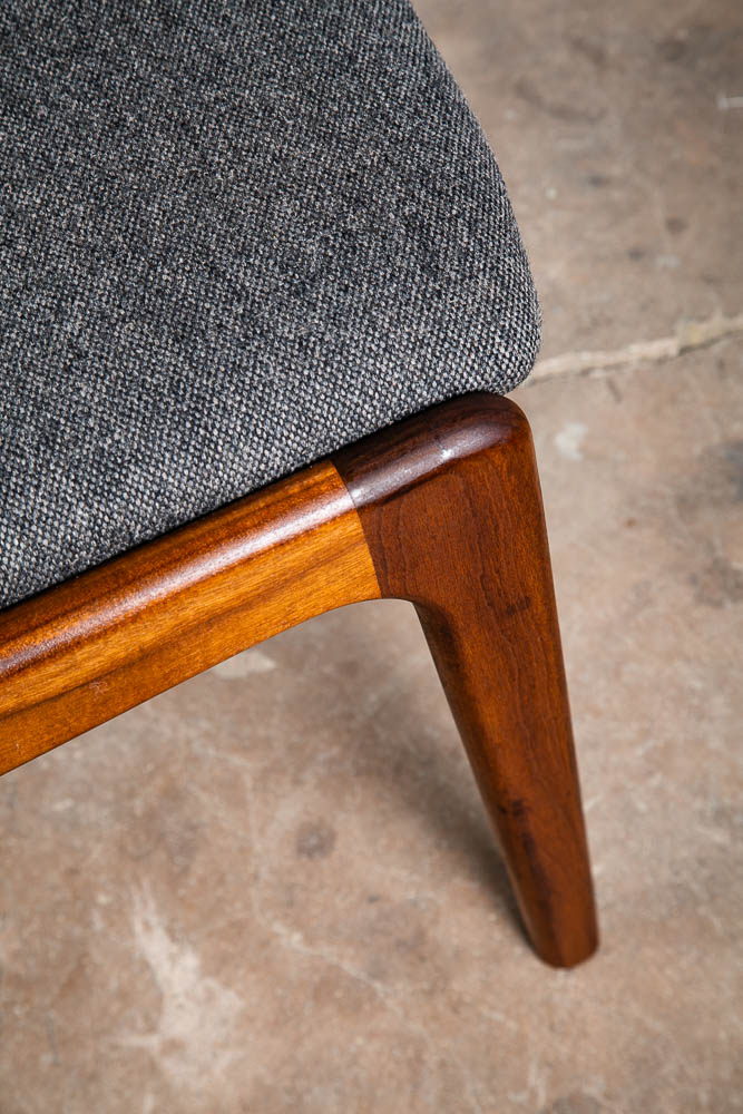 Mid Century Danish Modern Dining Chairs Set 4 Kai Kristiansen Fire Grey Teak Mcm - Image 9