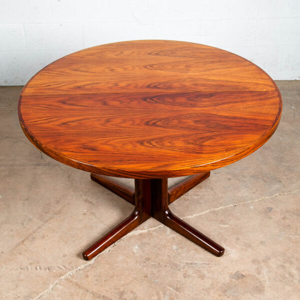 Mid Century Danish Modern Dining Table Oval Rosewood Extension x2 Vejle Stole NM - Image 3