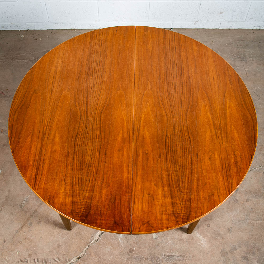 Mid Century Danish Modern Dining Table Teak Round 43" D Sweden Nordsjo Mobler M - Image 3