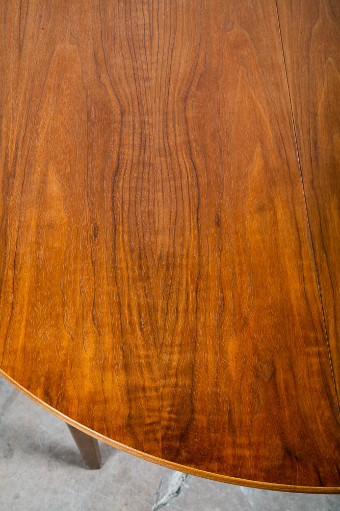 Mid Century Danish Modern Dining Table Teak Round 43" D Sweden Nordsjo Mobler M - Image 7