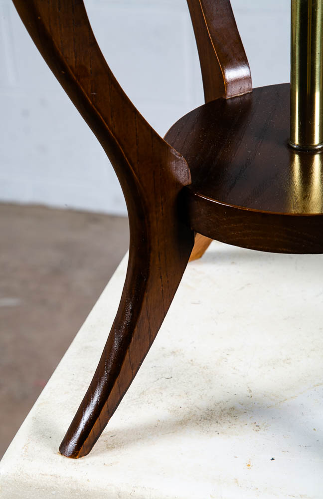 Mid Century Modern Table lamp Wood Brass Modeline Adrian Pearsall Light Lighting - Image 11