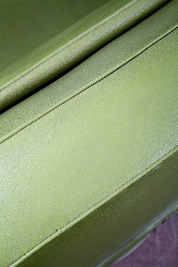 Mid Century Modern Curved Sofa Couch Custom Curved Daybed Avocado Green L Mcm - Image 10