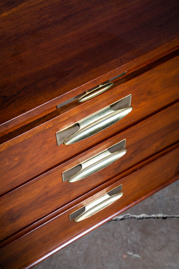 Mid Century Modern Dresser Credenza Server Willits Solid Cherry Wood Low Large M - Image 12