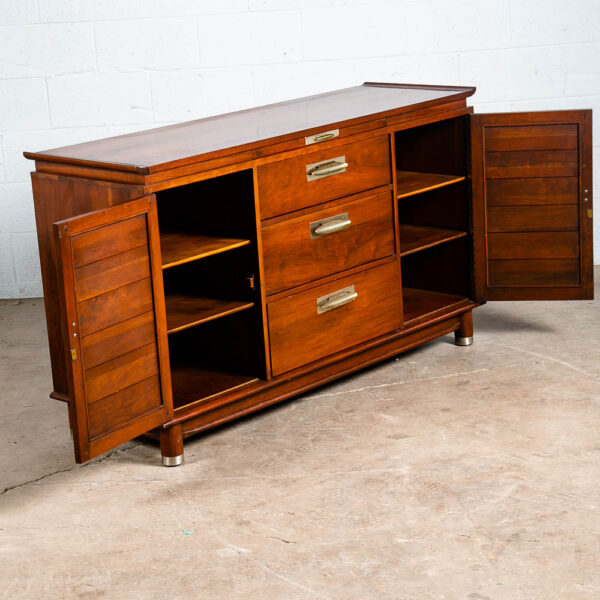 Mid Century Modern Dresser Credenza Server Willits Solid Cherry Wood Low Large M - Image 3