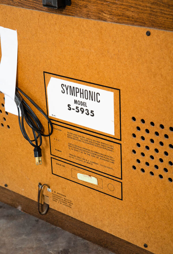 Mid Century Modern Credenza Stereo Console Symphonic Walnut Record Player Wood - Image 10