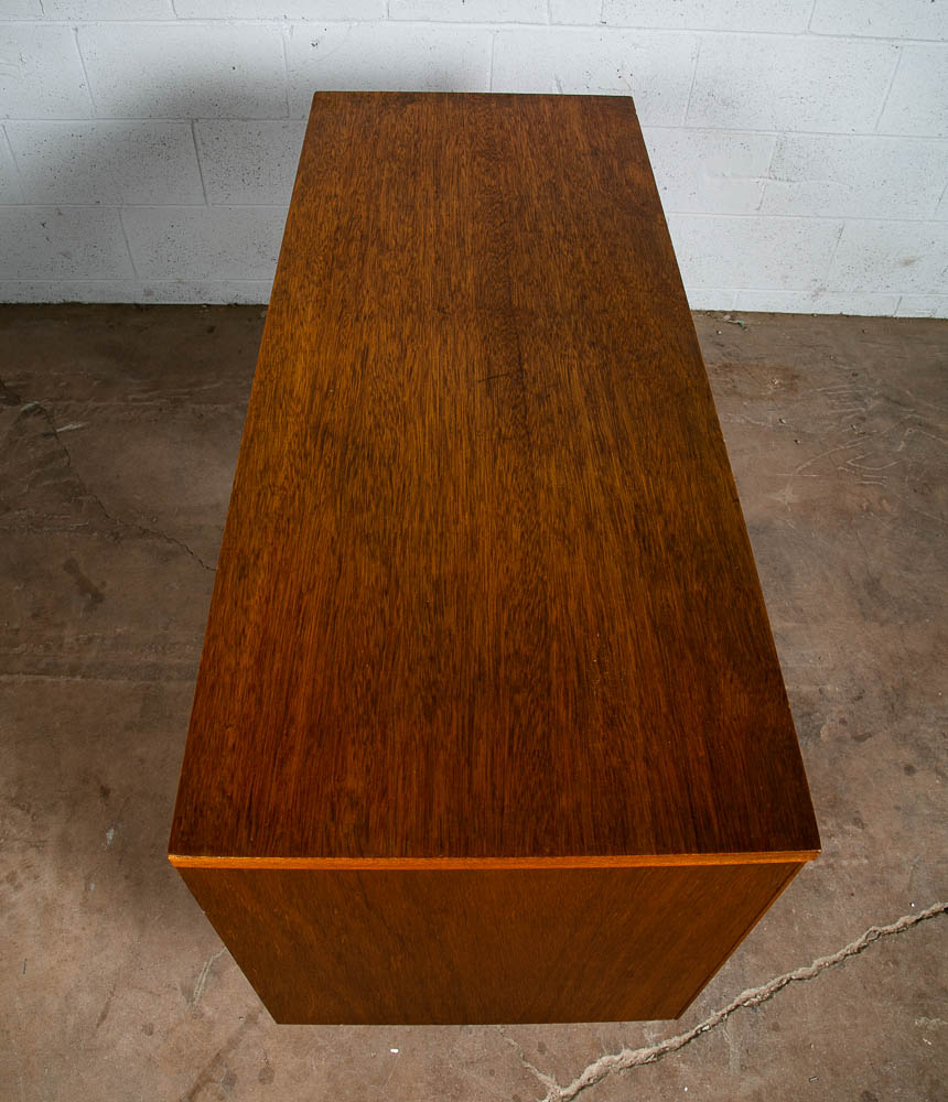 Mid Century Modern Desk Wood Office Executive Mcm 7 Drawer Brass Vintage Mcm 60s - Image 6