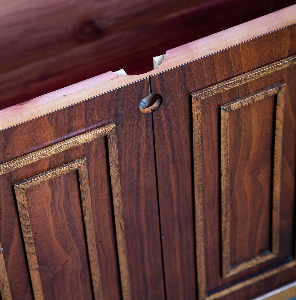 Mid Century Modern Cedar Hope Chest Lane Scuptra Trunk Lock Disassembled Storage - Image 7