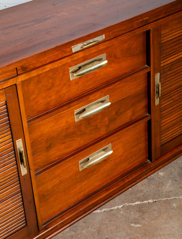 Mid Century Modern Dresser Credenza Server Willits Solid Cherry Wood Low Large M - Image 7