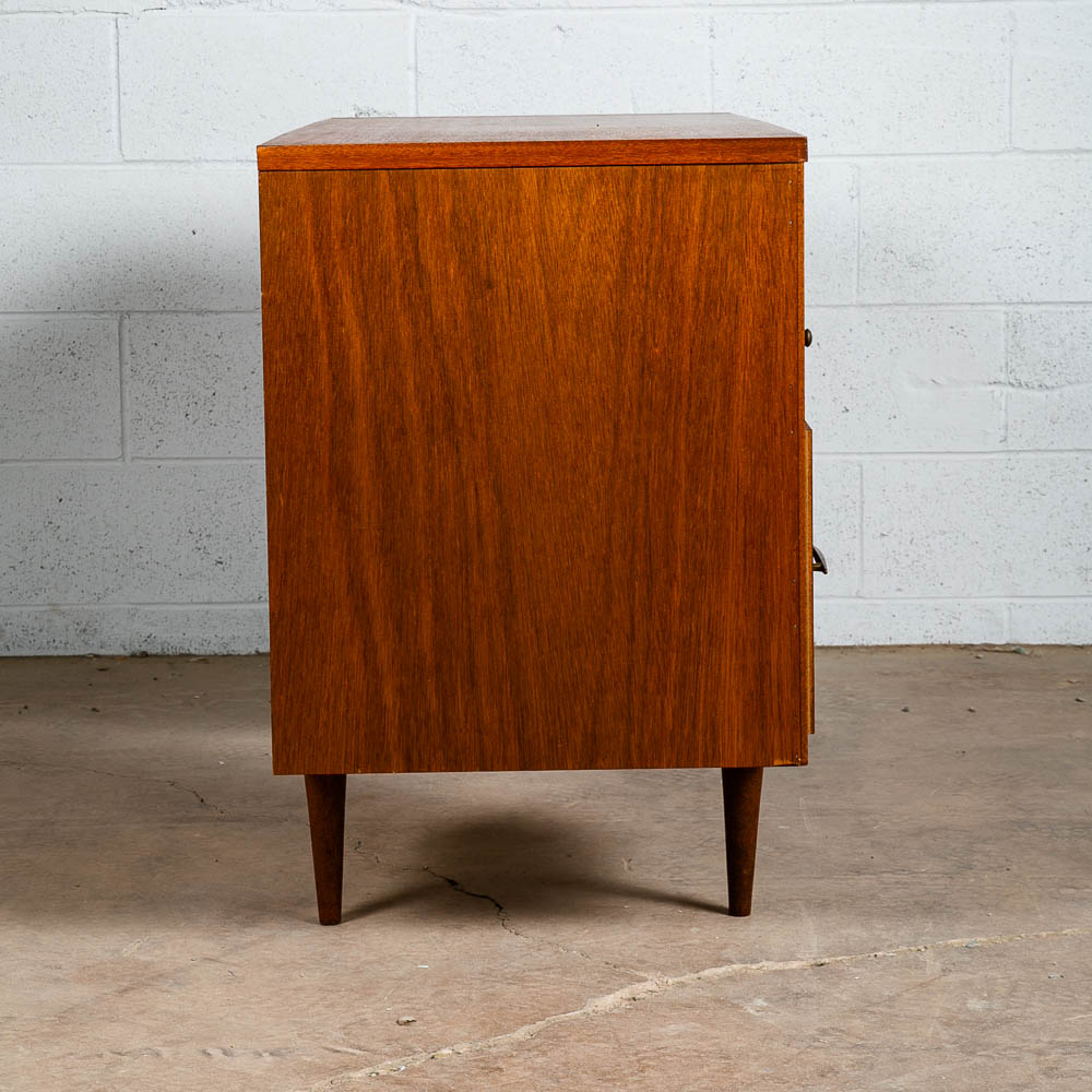 Mid Century Modern Desk Wood Office Executive Mcm 7 Drawer Brass Vintage Mcm 60s - Image 4