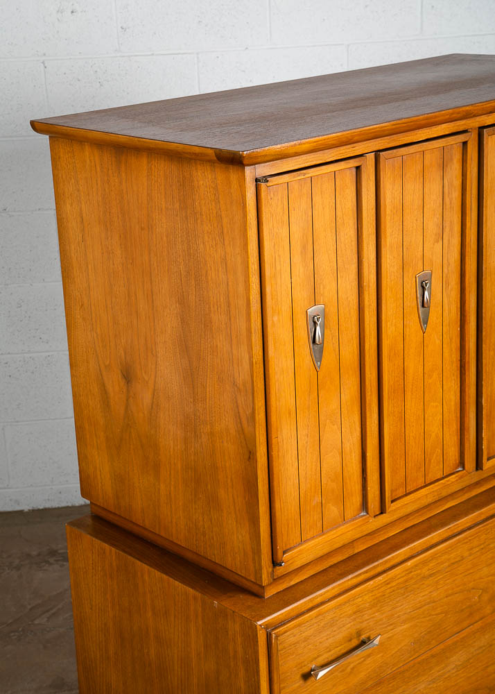 Mid Century Modern Dresser Highboy Kent Coffey Wharton 5 Drawer Vintage Danish - Image 11