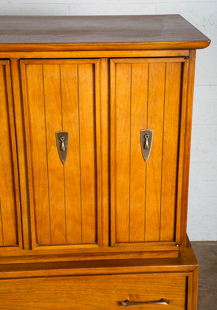 Mid Century Modern Dresser Highboy Kent Coffey Wharton 5 Drawer Vintage Danish - Image 8