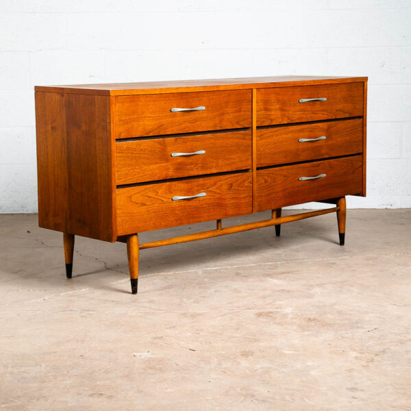 Mid Century Modern Dresser Credenza 6 Drawers Lane Acclaim Mcm Vintage Walnut NM