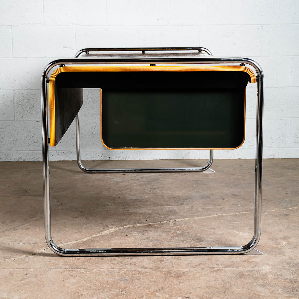 Mid Century Modern Desk Executive Peter Protzman Herman Miller Zebrawood Chrome - Image 6