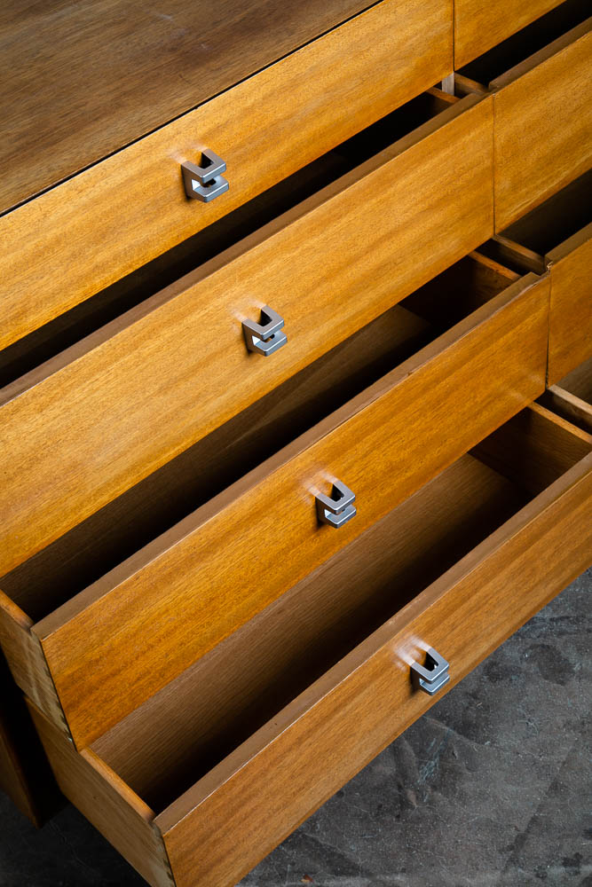 Mid Century Modern Dresser Credenza American Martinsville Walnut 8 Drawer Mcm - Image 10