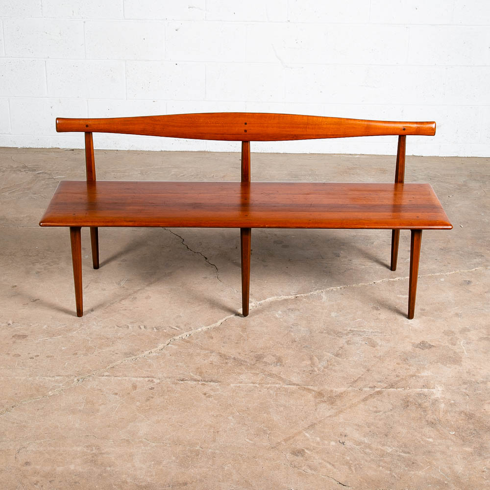 Mid Century Modern Bench Solid Cherry Stewart MacDougall Kipp Stewart Winchendon - Image 4