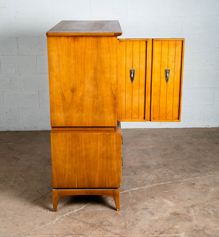 Mid Century Modern Dresser Highboy Kent Coffey Wharton 5 Drawer Vintage Danish - Image 3