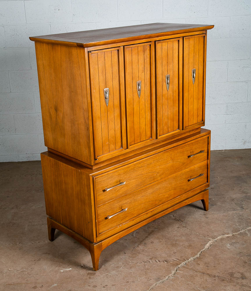 Mid Century Modern Dresser Highboy Kent Coffey Wharton 5 Drawer Vintage Danish