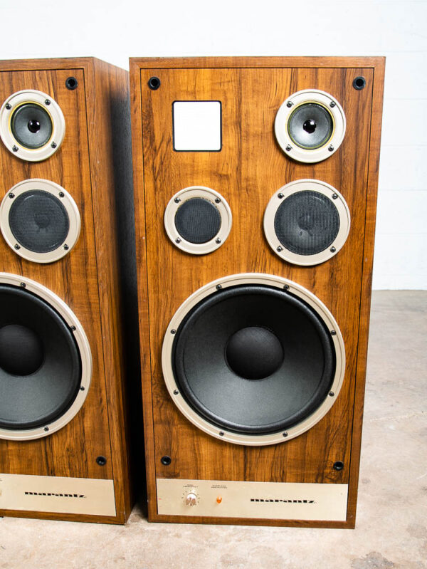 Mid Century Modern Speakers Marantz 7000 Vintage Set Tested Mcm Floor Hifi AS IS - Image 6