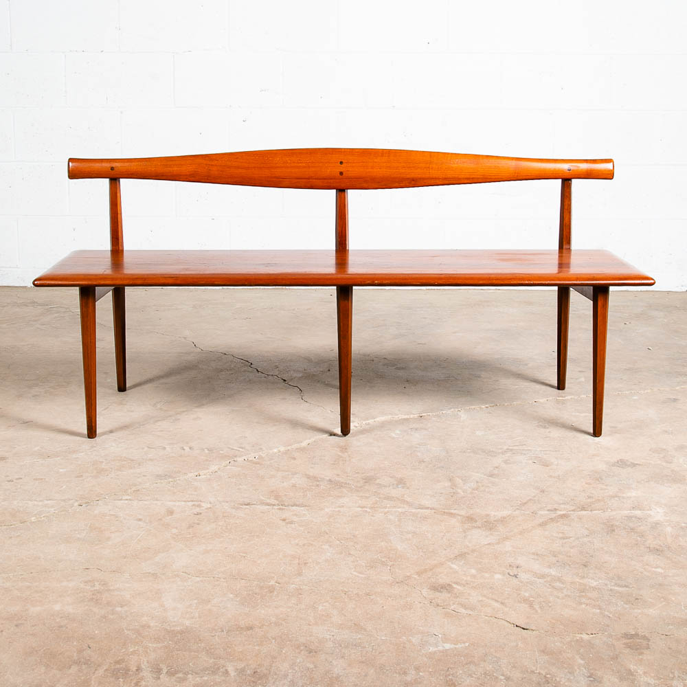 Mid Century Modern Bench Solid Cherry Stewart MacDougall Kipp Stewart Winchendon - Image 5