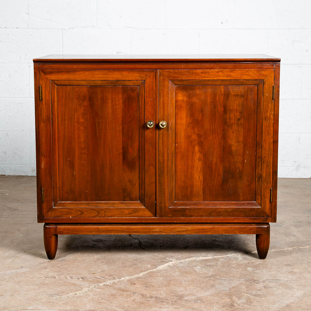 Mid Century Modern Credenza Willett Solid Cherry Compact Vintage Drawer Media NM - Image 2