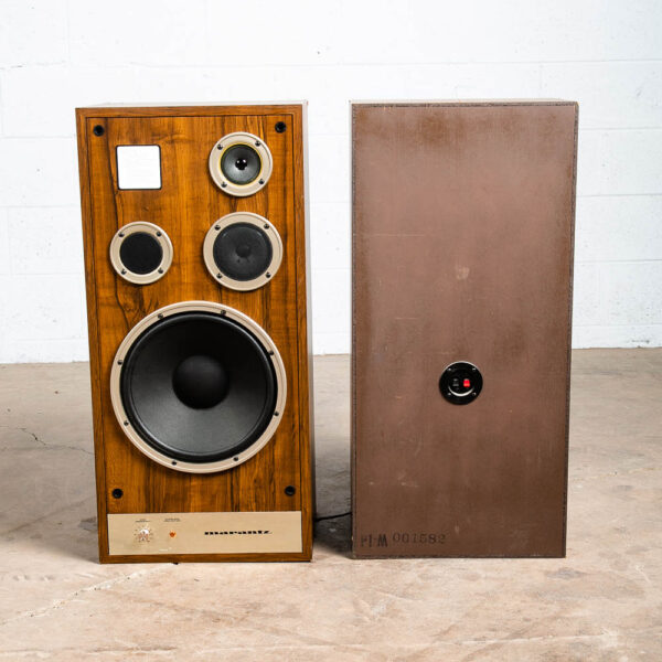 Mid Century Modern Speakers Marantz 7000 Vintage Set Tested Mcm Floor Hifi AS IS - Image 7
