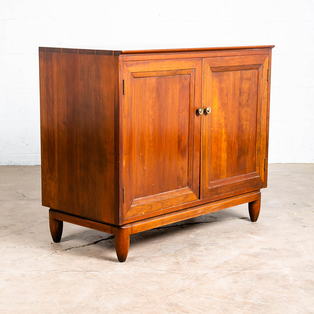 Mid Century Modern Credenza Willett Solid Cherry Compact Vintage Drawer Media NM